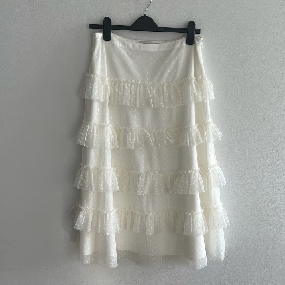 Tiered tulle ruffle skirt
